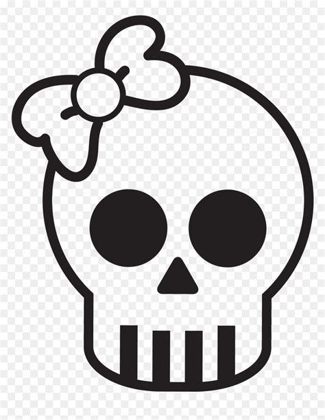 cute skeleton face clipart